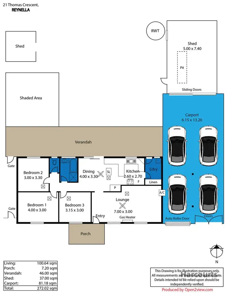 Floorplan of Homely house listing, 21 Thomas Crescent, Reynella SA 5161