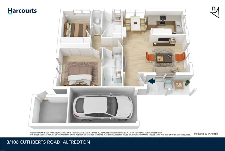 Floorplan of Homely unit listing, 3/106 Cuthberts Road, Alfredton VIC 3350
