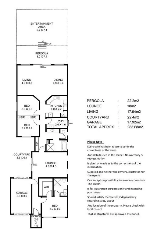 Floorplan of Homely house listing, 3B Kinnear Crescent, Rostrevor SA 5073