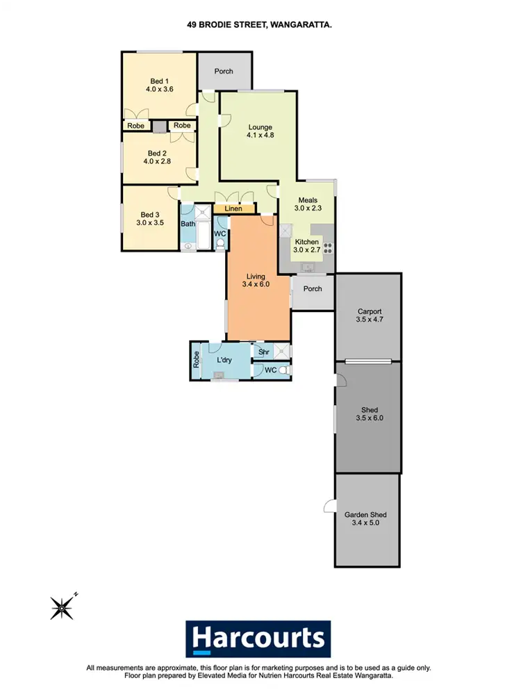 Floorplan of Homely house listing, 49 Brodie Street, Wangaratta VIC 3677