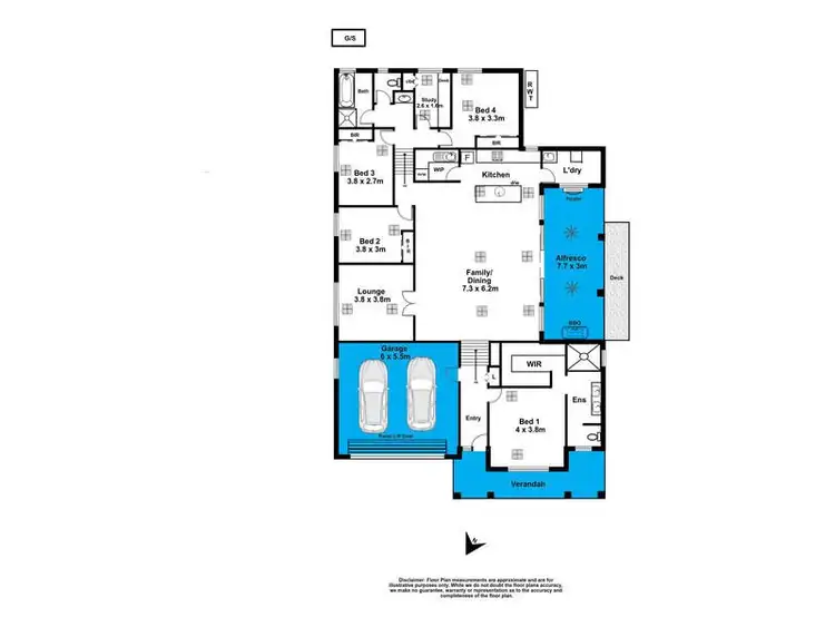 Floorplan of Homely house listing, 4 Fisher Crescent, Craigburn Farm SA 5051