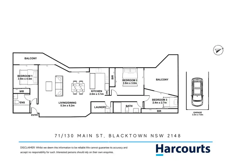 Floorplan of Homely unit listing, 71/130 Main Street, Blacktown NSW 2148