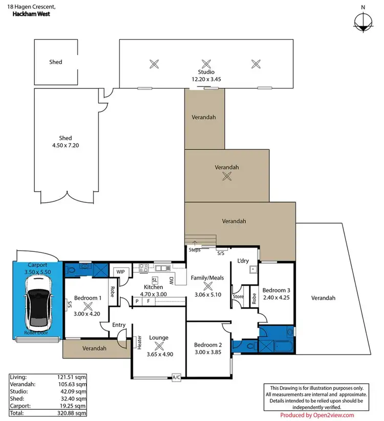 Floorplan of Homely house listing, 18 Hagen Crescent, Hackham West SA 5163