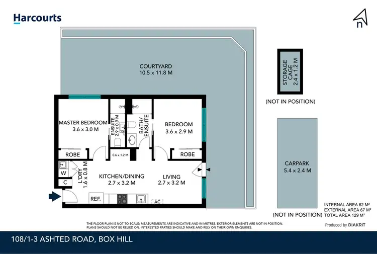 Floorplan of Homely unit listing, 108/1-3 Ashted Road, Box Hill VIC 3128