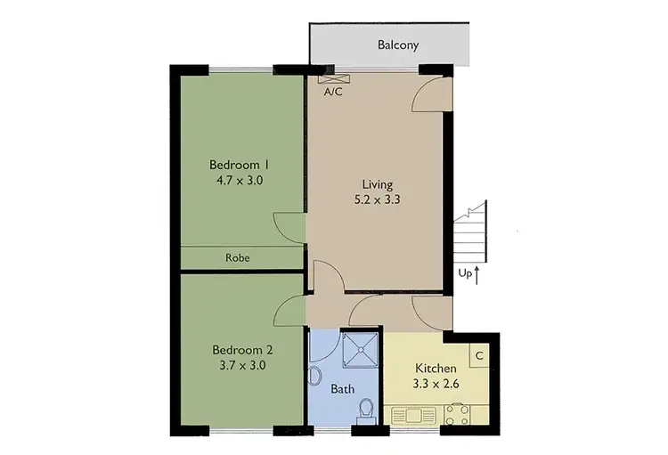Floorplan of Homely unit listing, 3/20 Mornington Road, Unley SA 5061