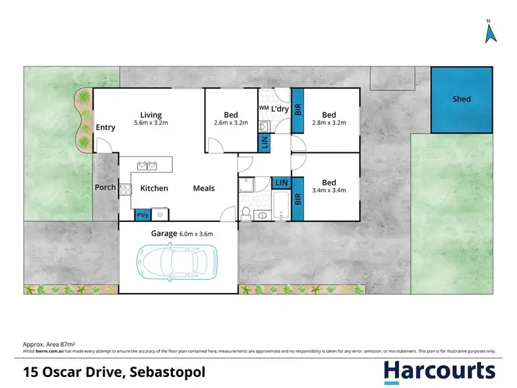 Floorplan of Homely house listing, 15 Oscar Drive, Sebastopol VIC 3356