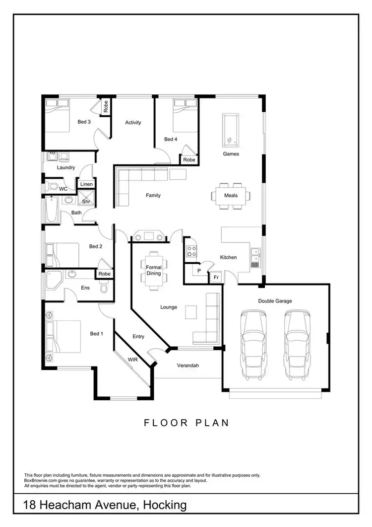 Floorplan of Homely house listing, 18 Heacham Avenue, Hocking WA 6065