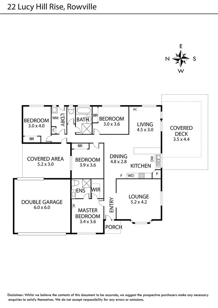 Floorplan of Homely house listing, 22 Lucy Hill Rise, Rowville VIC 3178