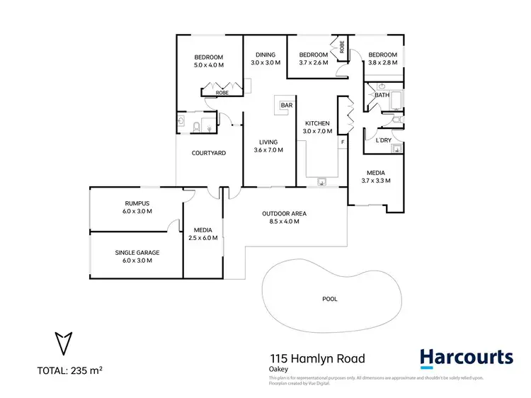 Floorplan of Homely house listing, 115 Hamlyn Road, Oakey QLD 4401