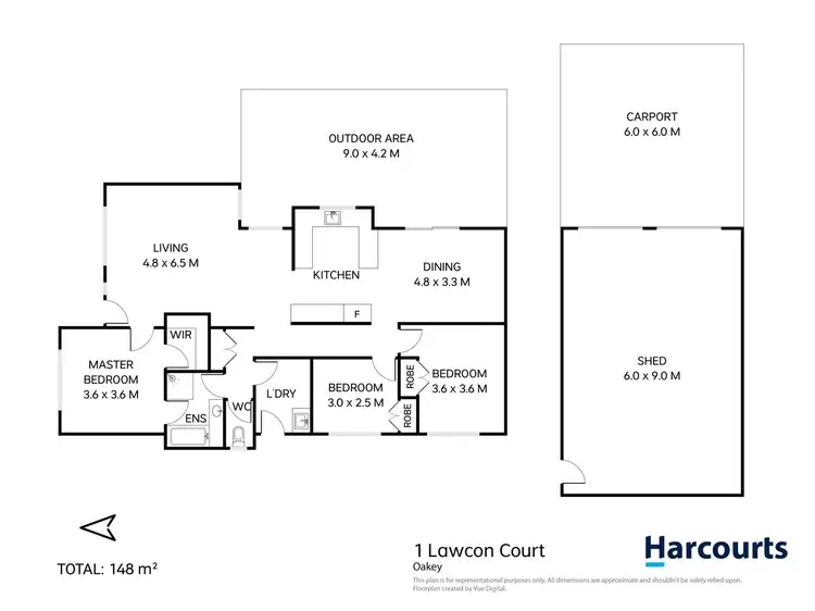 Floorplan of Homely house listing, 1 Lawcon Court, Oakey QLD 4401