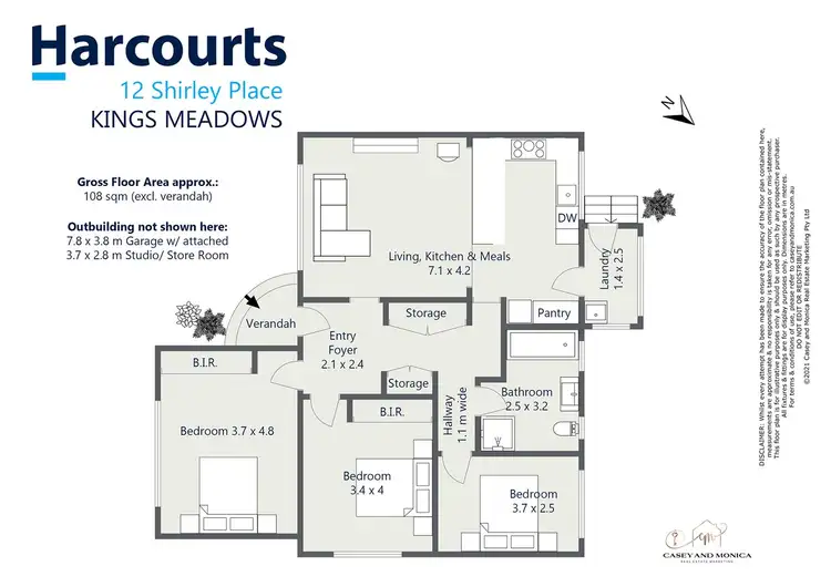 Floorplan of Homely house listing, 12 Shirley Place, Kings Meadows TAS 7249