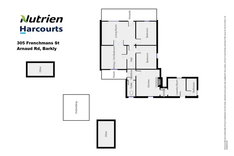 Floorplan of Homely rural property listing, 305 Frenchmans-St Arnaud Road, Barkly VIC 3384