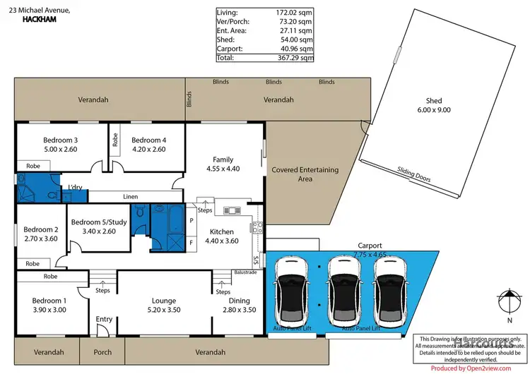 Floorplan of Homely house listing, 23 Michael Ave, Hackham SA 5163