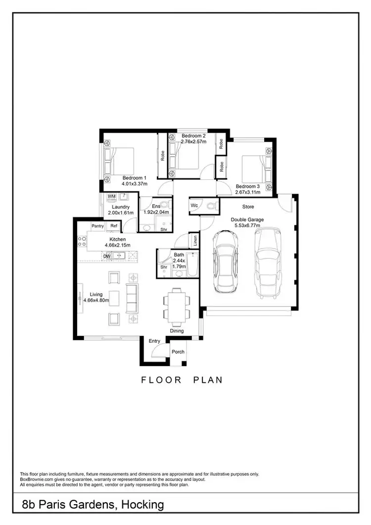 Floorplan of Homely house listing, 8B Paris Gardens, Hocking WA 6065