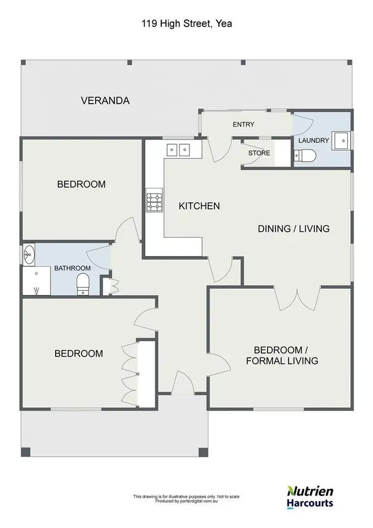 Floorplan of Homely house listing, 119 High Street, Yea VIC 3717