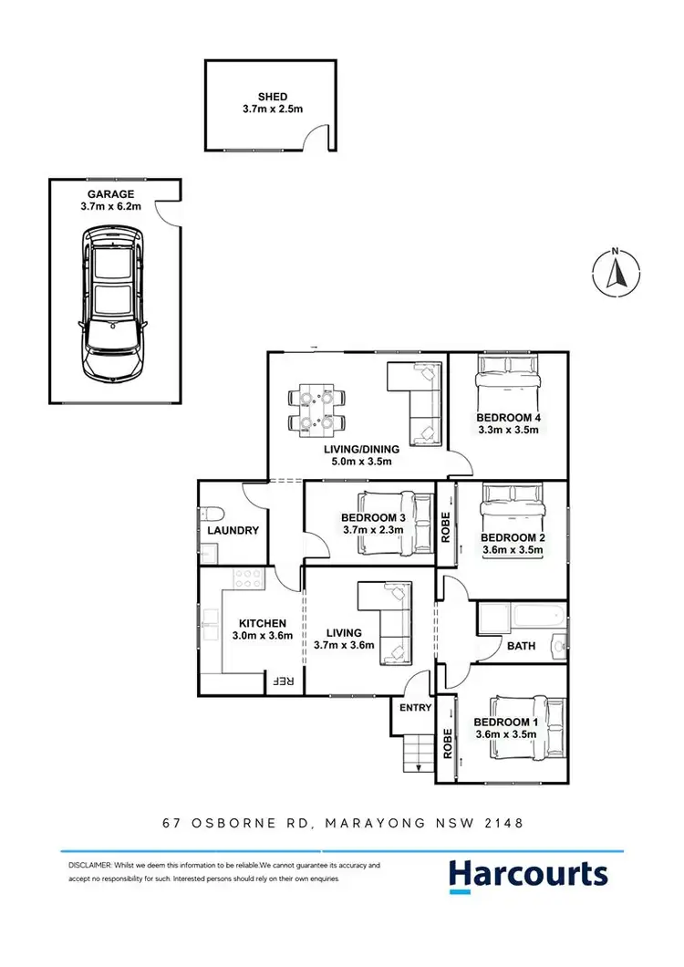 Floorplan of Homely house listing, 67 Osborne Road, Marayong NSW 2148