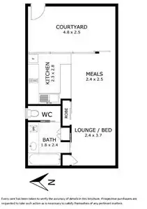 Floorplan of Homely apartment listing, C1/85 Haines Street, North Melbourne VIC