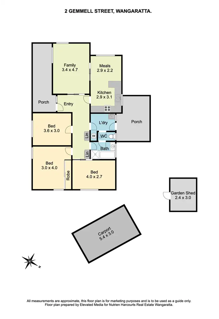 Floorplan of Homely house listing, 2 Gemmel Street, Wangaratta VIC 3677