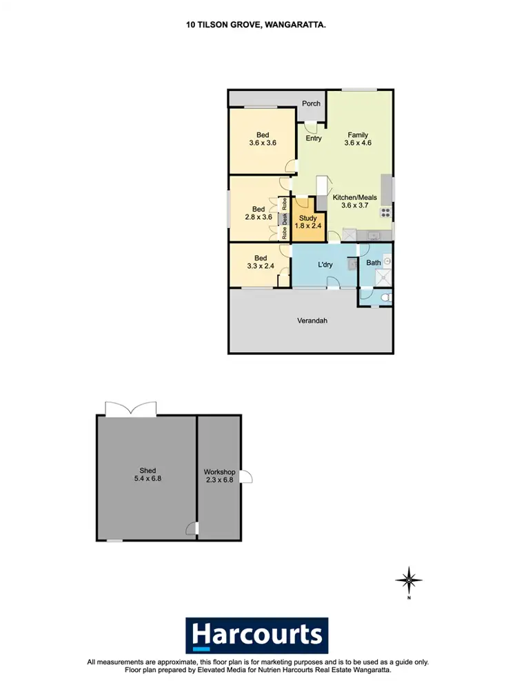Floorplan of Homely house listing, 10 Tilson Grove, Wangaratta VIC 3677