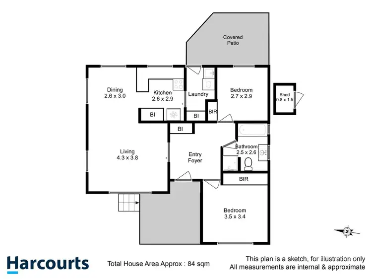 Floorplan of Homely house listing, 1/51 Hymettus Street, Howrah TAS 7018