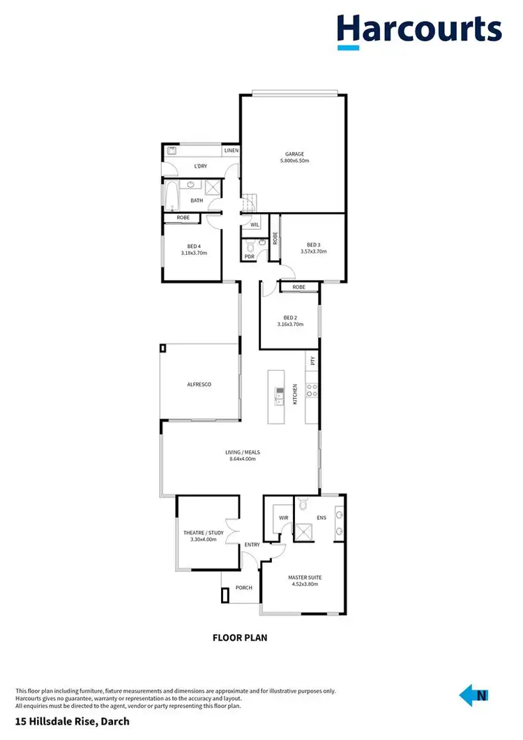 Floorplan of Homely house listing, 15 Hillsdale Rise, Darch WA 6065