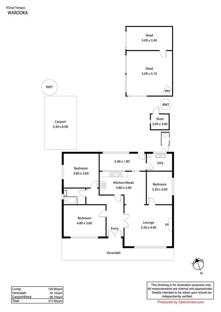 Floorplan of Homely house listing, 9 Oval Avenue, Warooka SA 5577