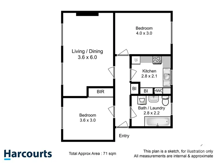Floorplan of Homely apartment listing, 7/50 Marieville Esplanade, Sandy Bay TAS 7005