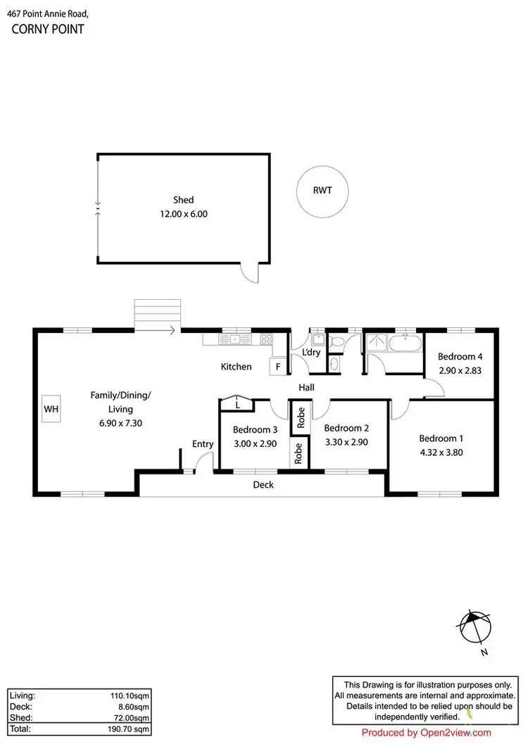 Floorplan of Homely rural property listing, 467 Point Annie Road, Corny Point SA 5575