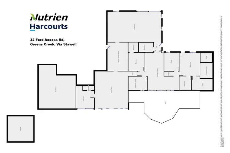 Floorplan of Homely rural property listing, 32 Ford Access Road, Greens Creek Via, Stawell VIC 3380