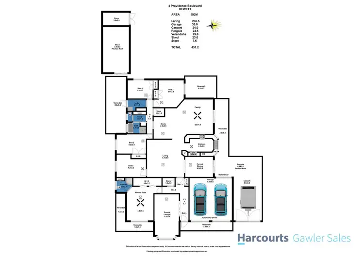 Floorplan of Homely house listing, 4 Providence Boulevard, Hewett SA 5118