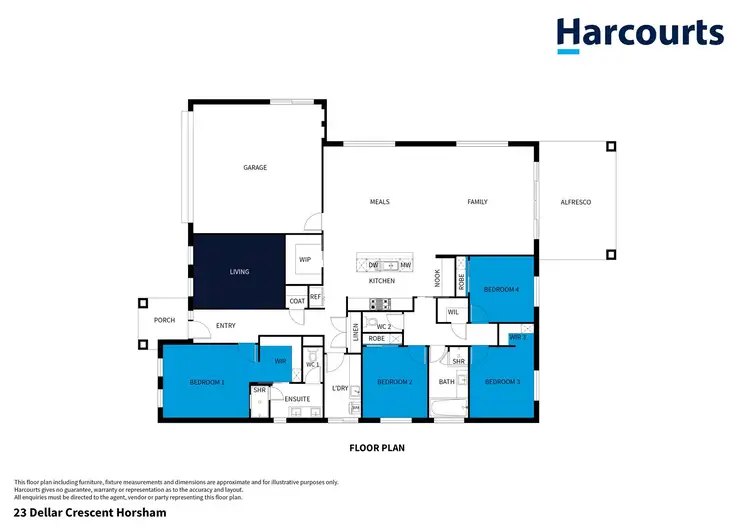 Floorplan of Homely house listing, 23 Dellar Crescent, Horsham VIC 3400