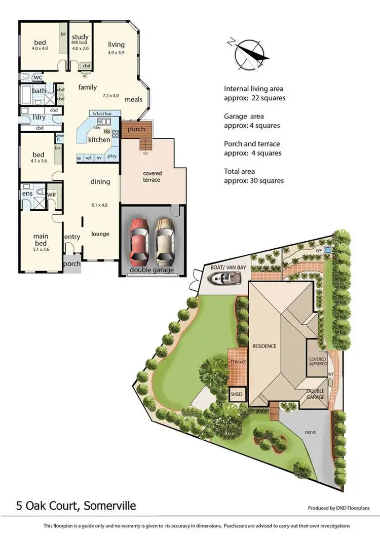 Floorplan of Homely house listing, 5 Oak Court, Somerville VIC 3912