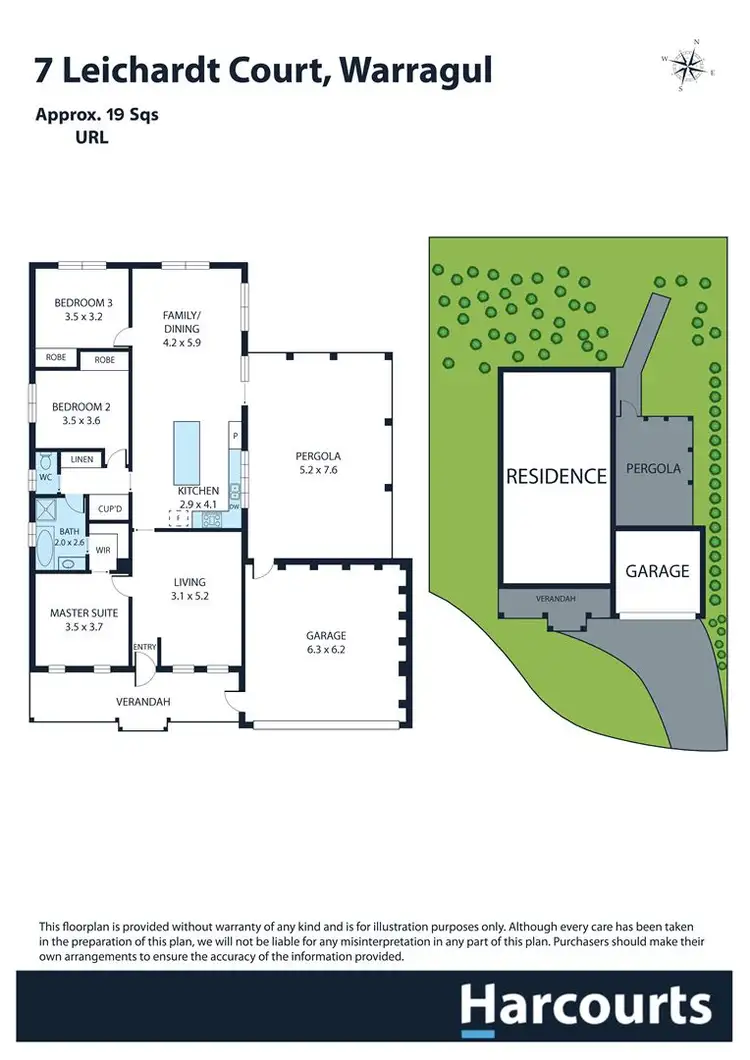 Floorplan of Homely house listing, 7 Leichardt Court, Warragul VIC 3820