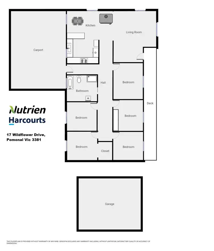 Floorplan of Homely rural property listing, 17 Wildflower Drive, Pomonal VIC 3381