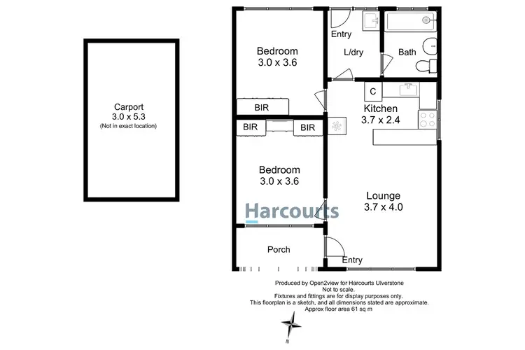 Floorplan of Homely unit listing, 2/7 Riverside Avenue, Ulverstone TAS 7315