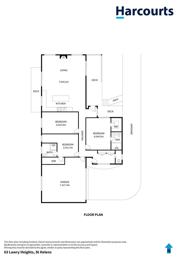 Floorplan of Homely house listing, 63 Lawry Heights, St Helens TAS 7216
