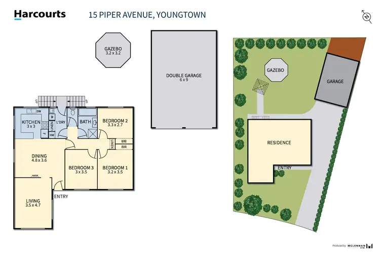 Floorplan of Homely house listing, 15 Piper Avenue, Youngtown TAS 7249