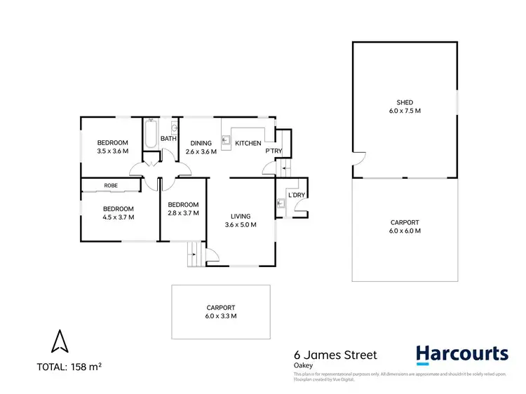 Floorplan of Homely house listing, 6 James Street, Oakey QLD 4401