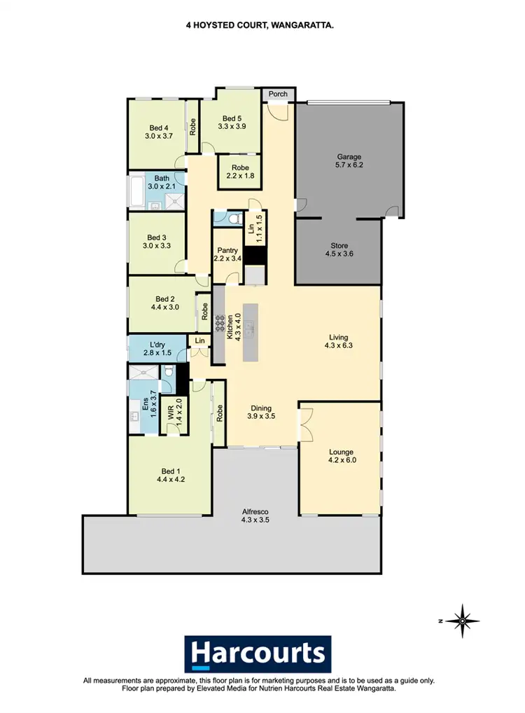 Floorplan of Homely house listing, 4 Hoysted Court, Wangaratta VIC 3677
