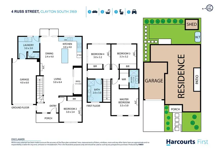 Floorplan of Homely house listing, 4 Russ Street, Clayton South VIC 3169