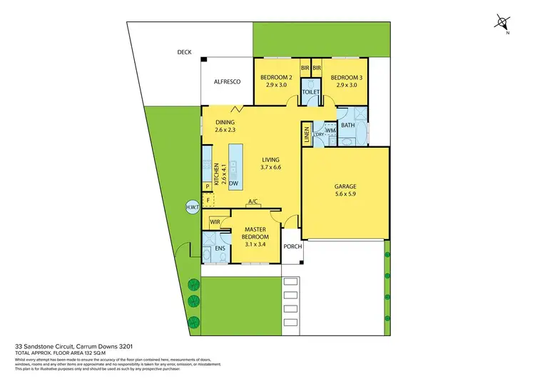 Floorplan of Homely house listing, 33 Sandstone Circuit, Carrum Downs VIC 3201