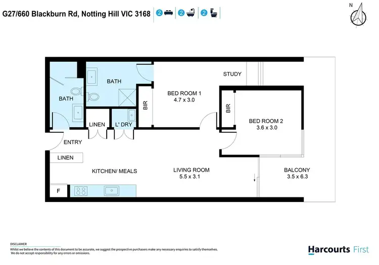 Floorplan of Homely apartment listing, G27/660 Blackburn Road, Notting Hill VIC 3168