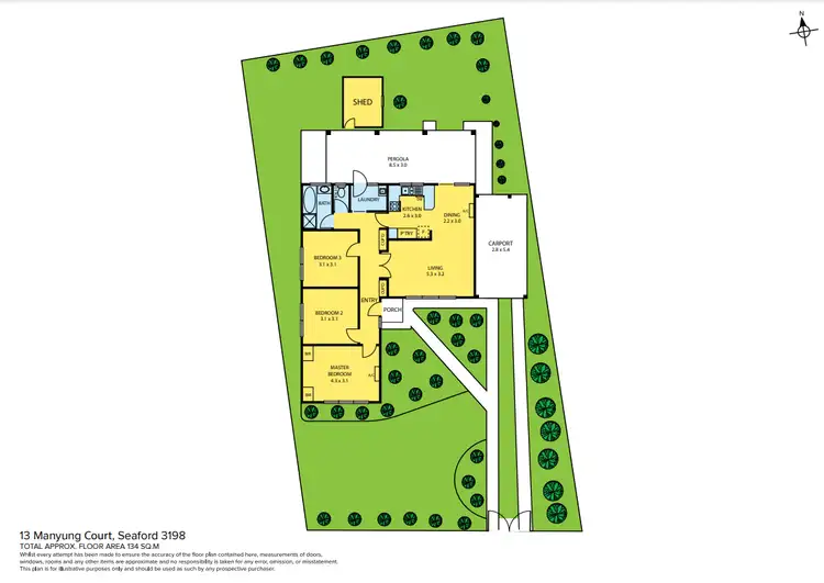 Floorplan of Homely house listing, 13 Manyung Court, Seaford VIC 3198