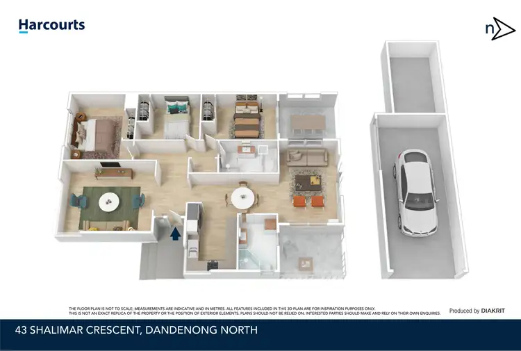 Floorplan of Homely house listing, 43 Shalimar Crescent, Dandenong North VIC 3175