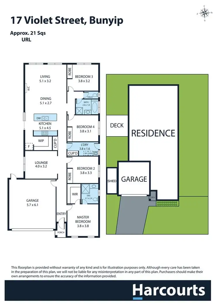 Floorplan of Homely house listing, 17 Violet Street, Bunyip VIC 3815