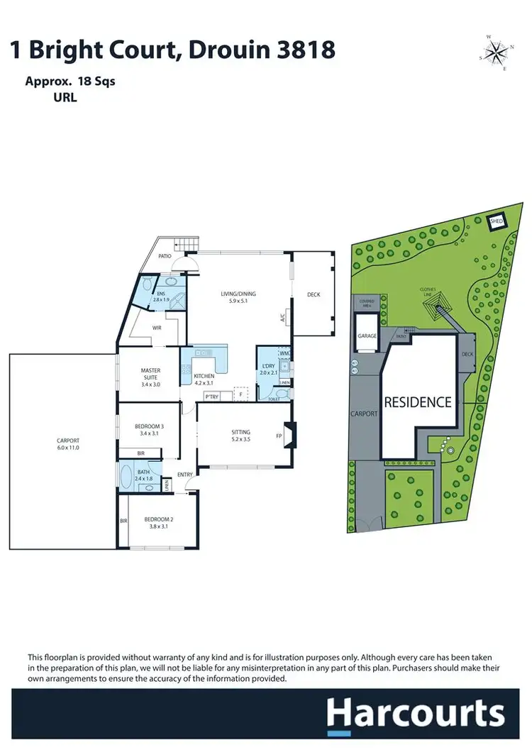 Floorplan of Homely house listing, 1 Bright Court, Drouin VIC 3818