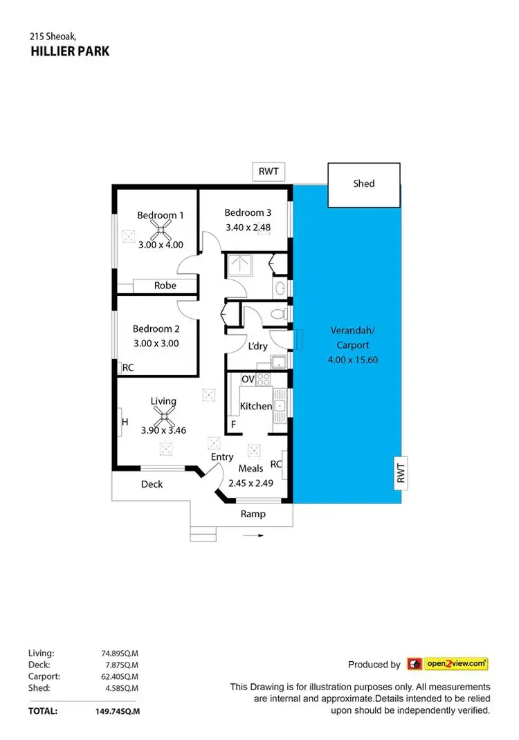 Floorplan of Homely retirement listing, 215 Sheoak, Hillier SA 5116