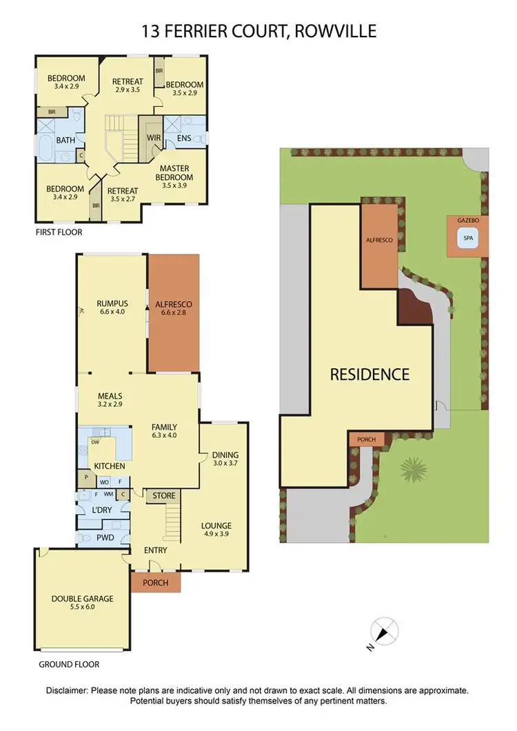 Floorplan of Homely house listing, 13 Ferrier Court, Rowville VIC 3178