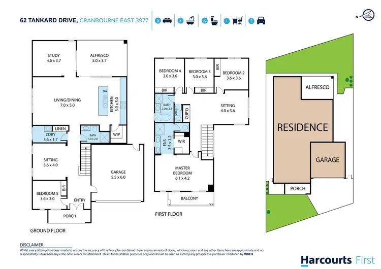 Floorplan of Homely house listing, 62 Tankard Drive, Cranbourne East VIC 3977