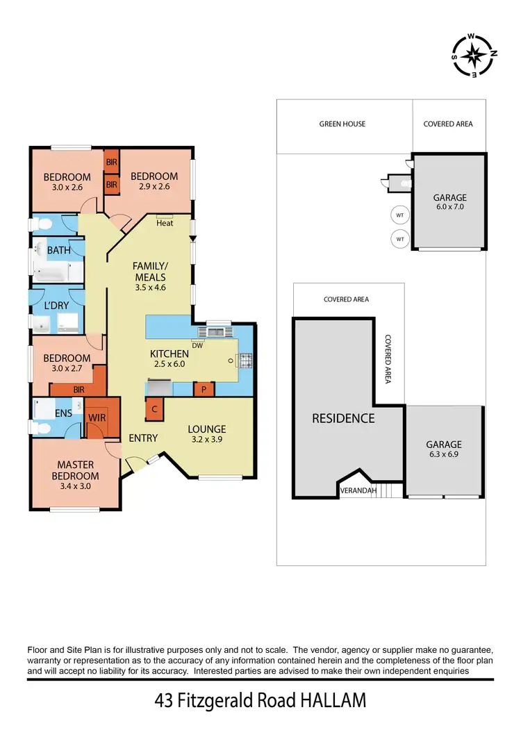 Floorplan of Homely house listing, 43 Fitzgerald Road, Hallam VIC 3803